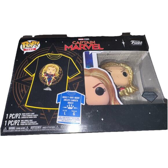 Marvel's Captain Marvel - Glow in the Dark Pop/T-Shirt (L) - FUN|KO POP! TEES - Picture 2 of 12